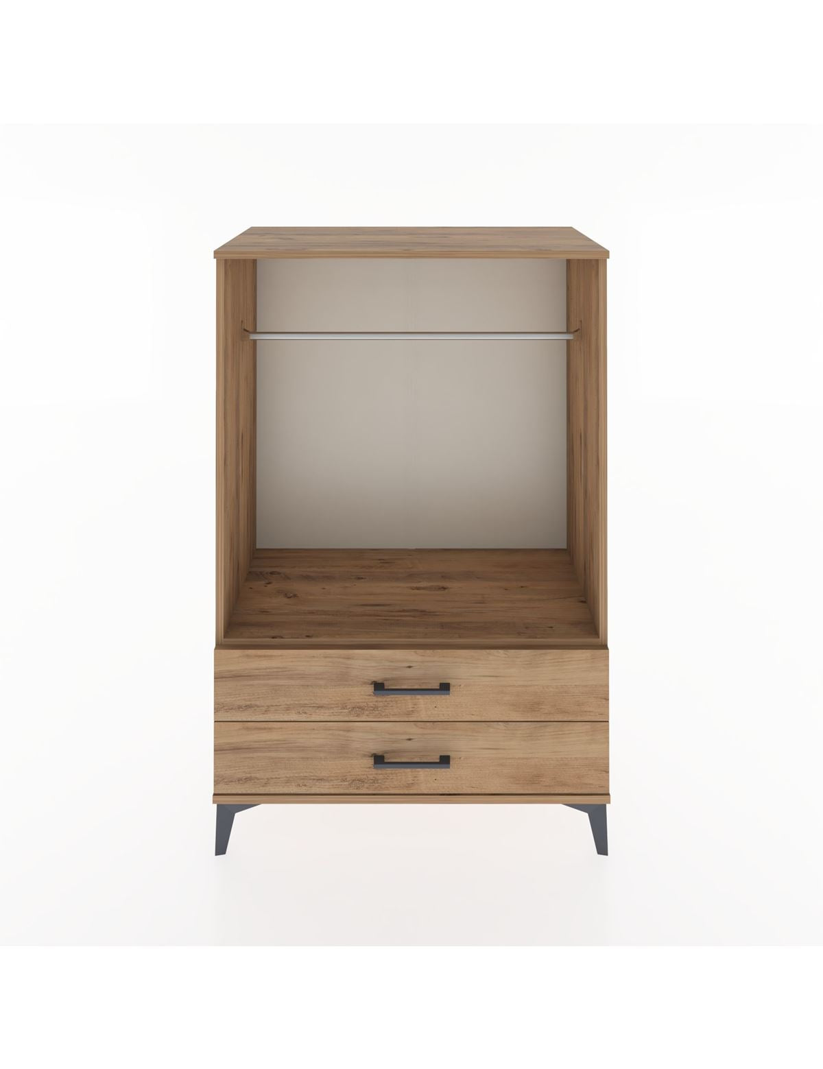 Hyperion Dolap Tek Raflı 2 Çekmeceli Tek Askılı 88x44x134 - S51M140V9B