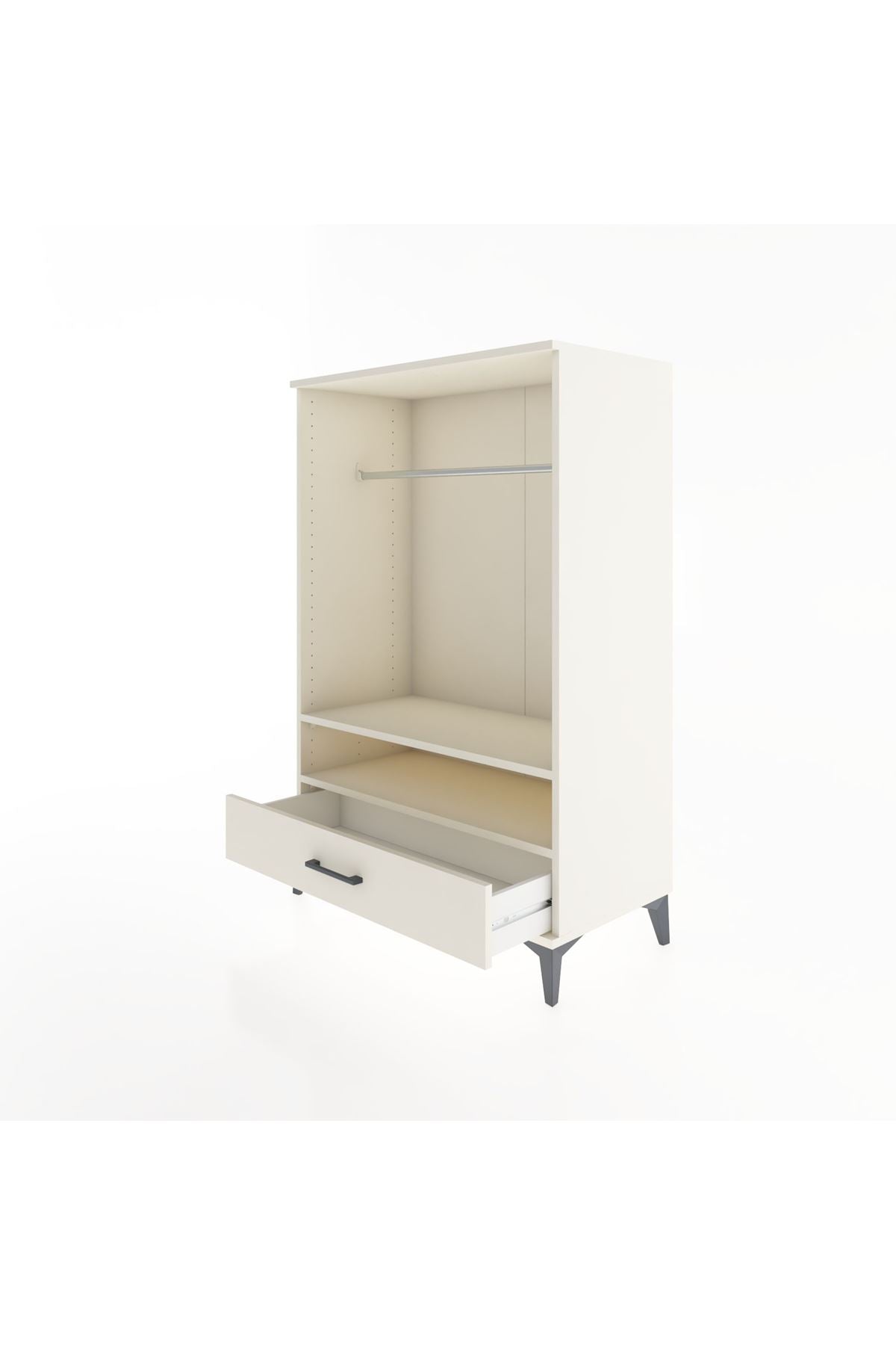 Hyperion Dolap 2 Raflı Tek Çekmeceli Tek Askılı 88x44x134 - S51M141V1B