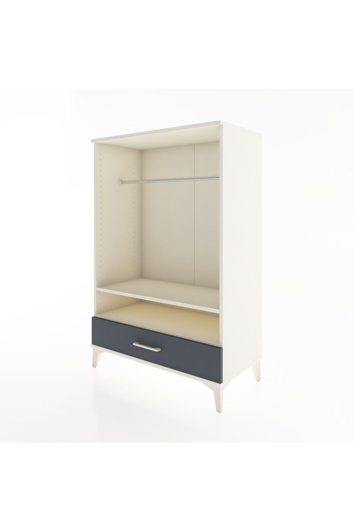 Hyperion Dolap 2 Raflı Tek Çekmeceli Tek Askılı 88x44x134 - S51M141V2B