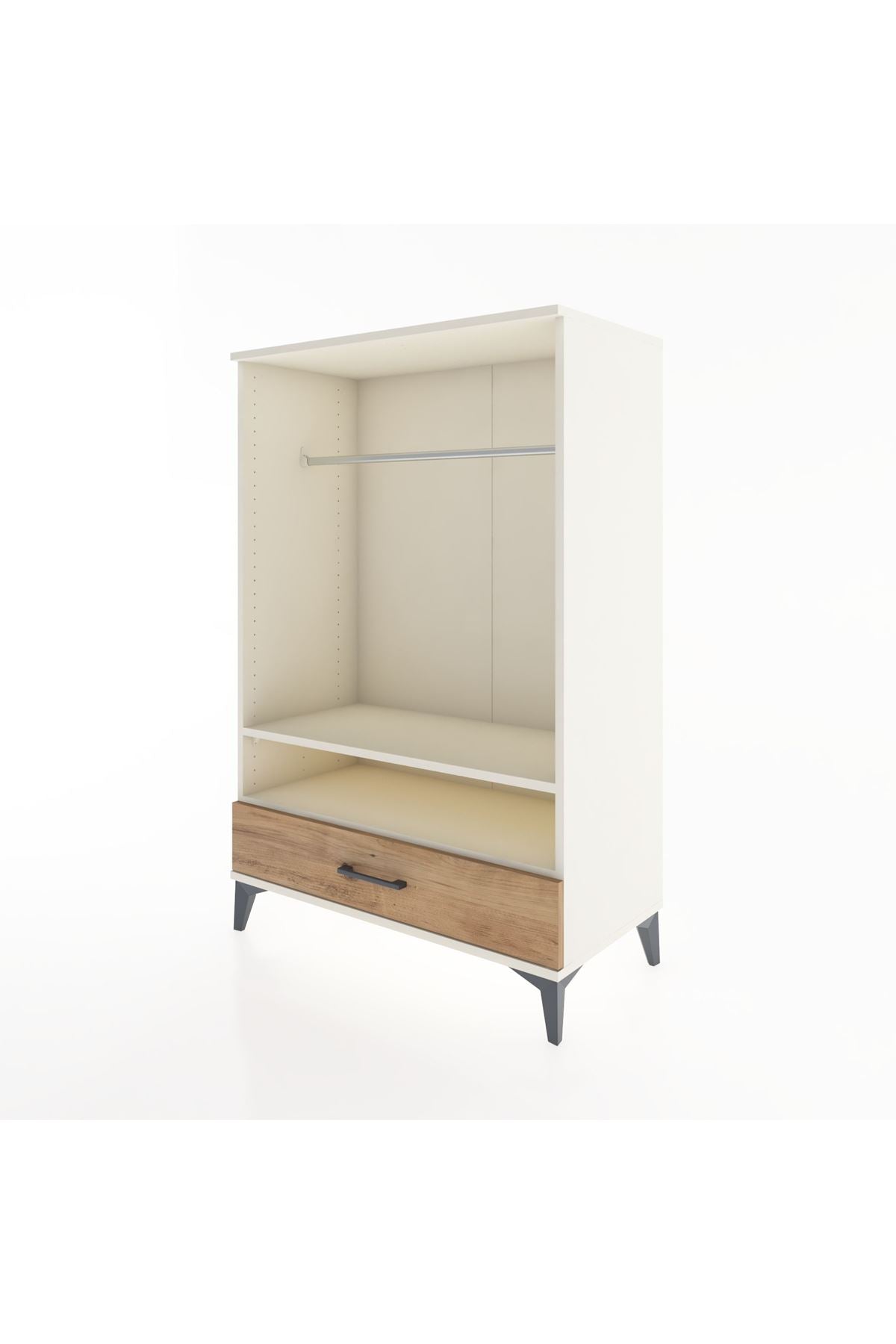 Hyperion Dolap 2 Raflı Tek Çekmeceli Tek Askılı 88x44x134 - S51M141V3B
