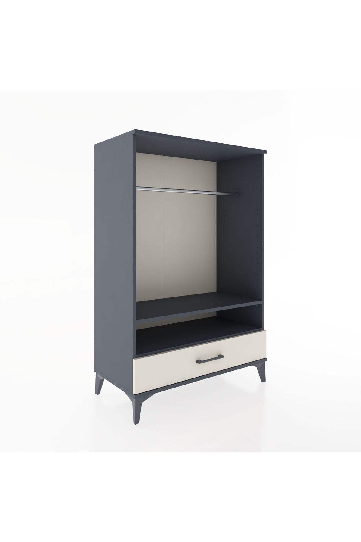 Hyperion Dolap 2 Raflı Tek Çekmeceli Tek Askılı 88x44x134 - S51M141V4B