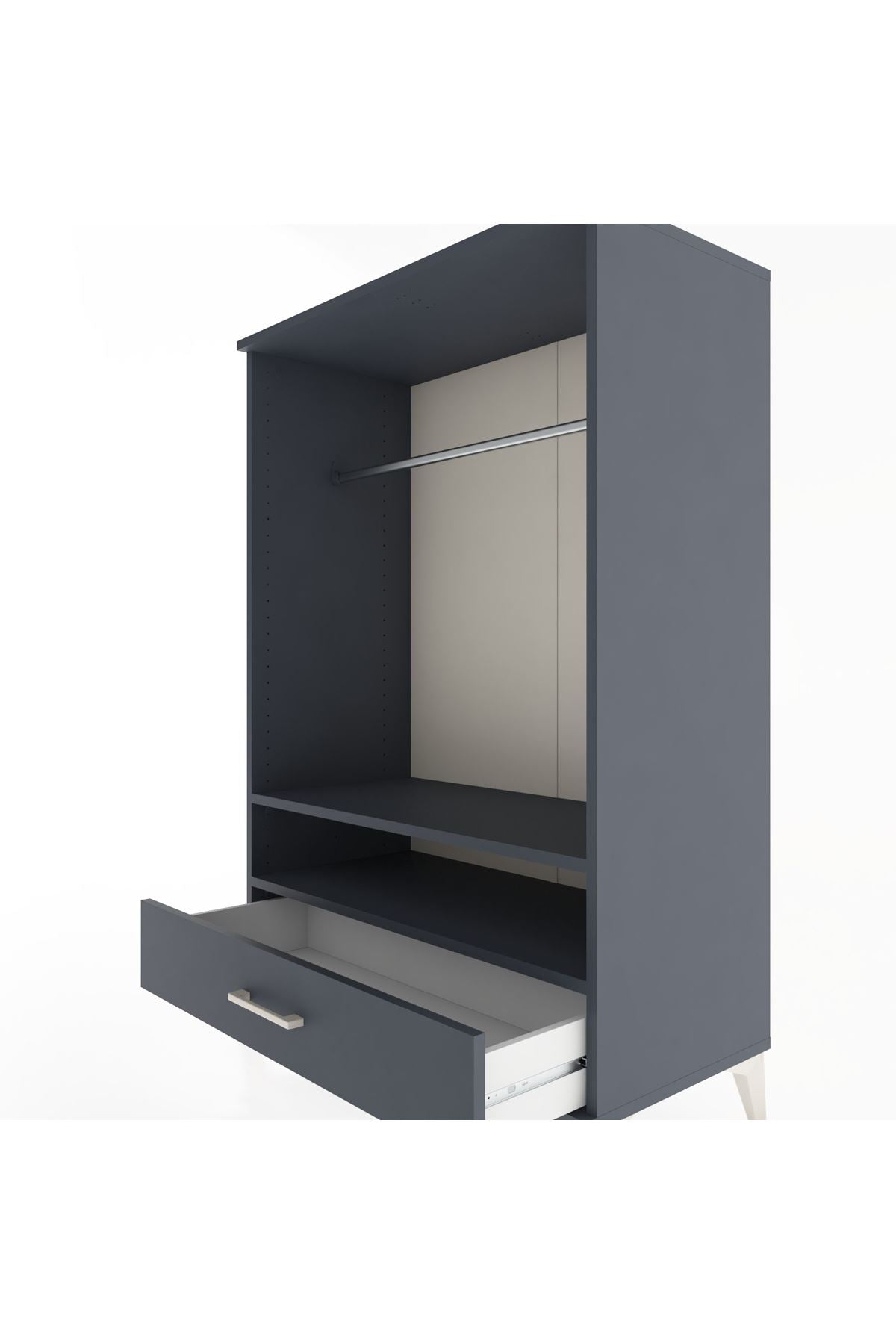 Hyperion Dolap 2 Raflı Tek Çekmeceli Tek Askılı 88x44x134 - S51M141V5B