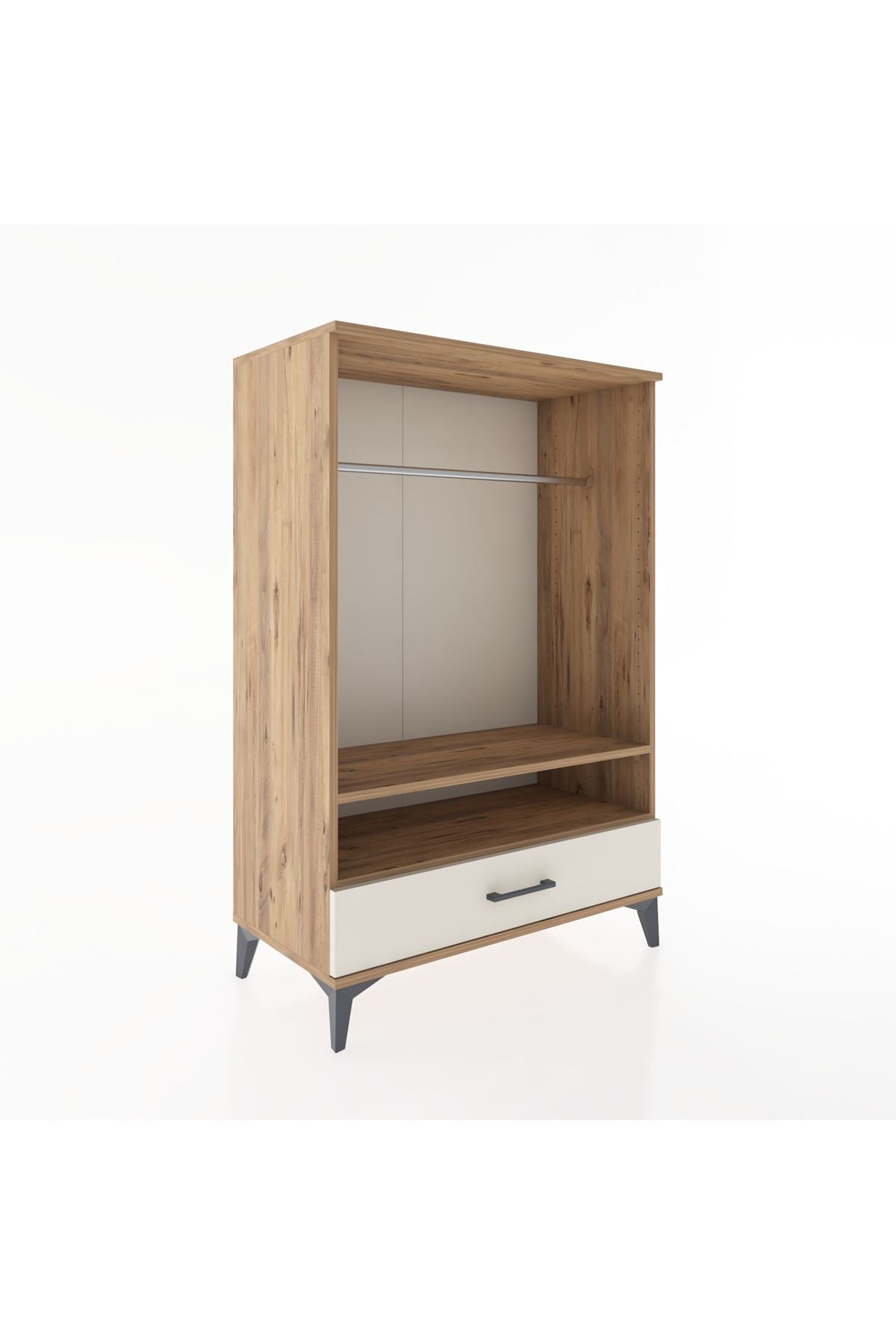 Hyperion Dolap 2 Raflı Tek Çekmeceli Tek Askılı 88x44x134 - S51M141V7B