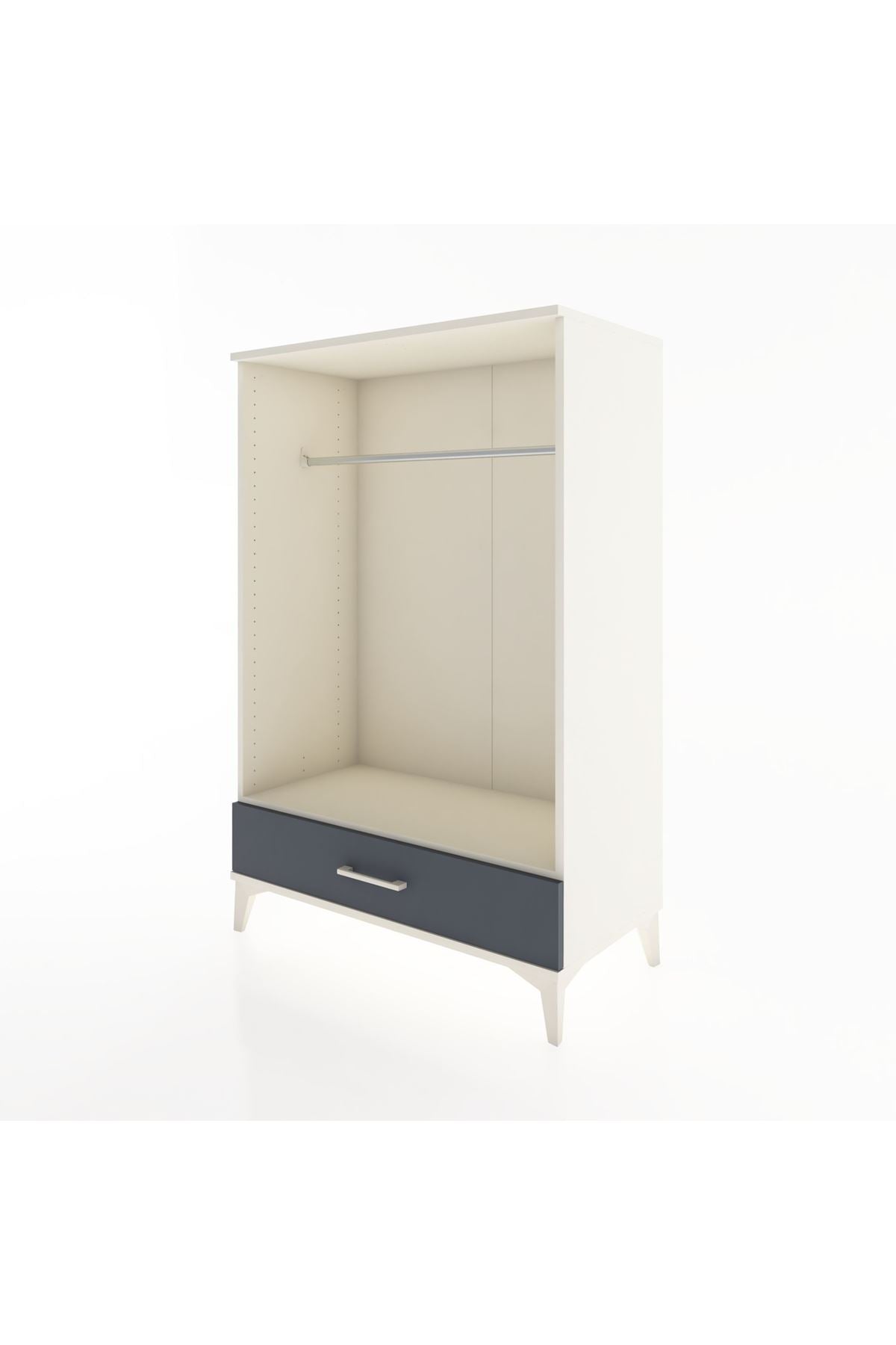 Hyperion Dolap Tek Raflı Tek Çekmeceli Tek Askılı 88x44x134 - S51M142V2B