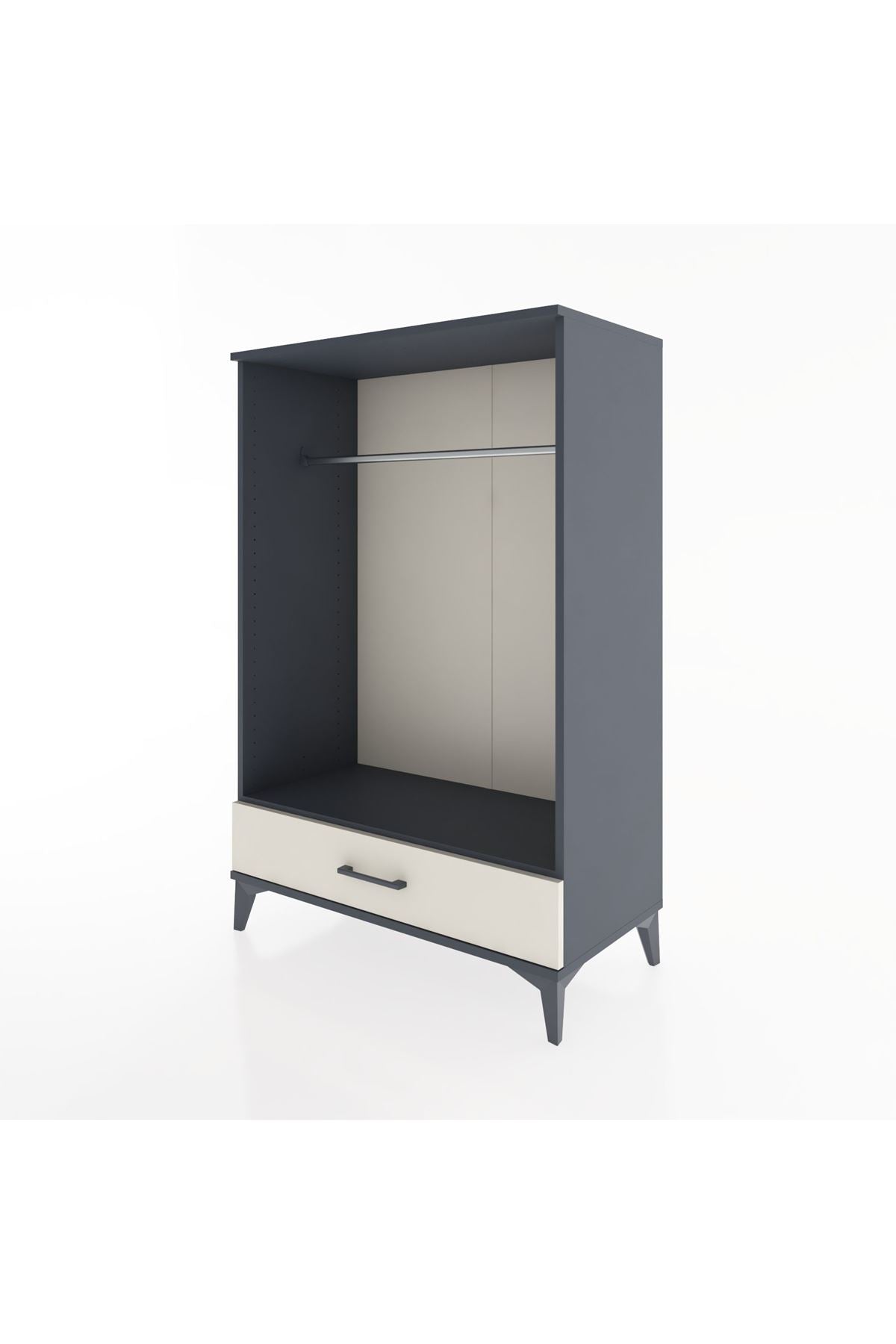 Hyperion Dolap Tek Raflı Tek Çekmeceli Tek Askılı 88x44x134 - S51M142V4B