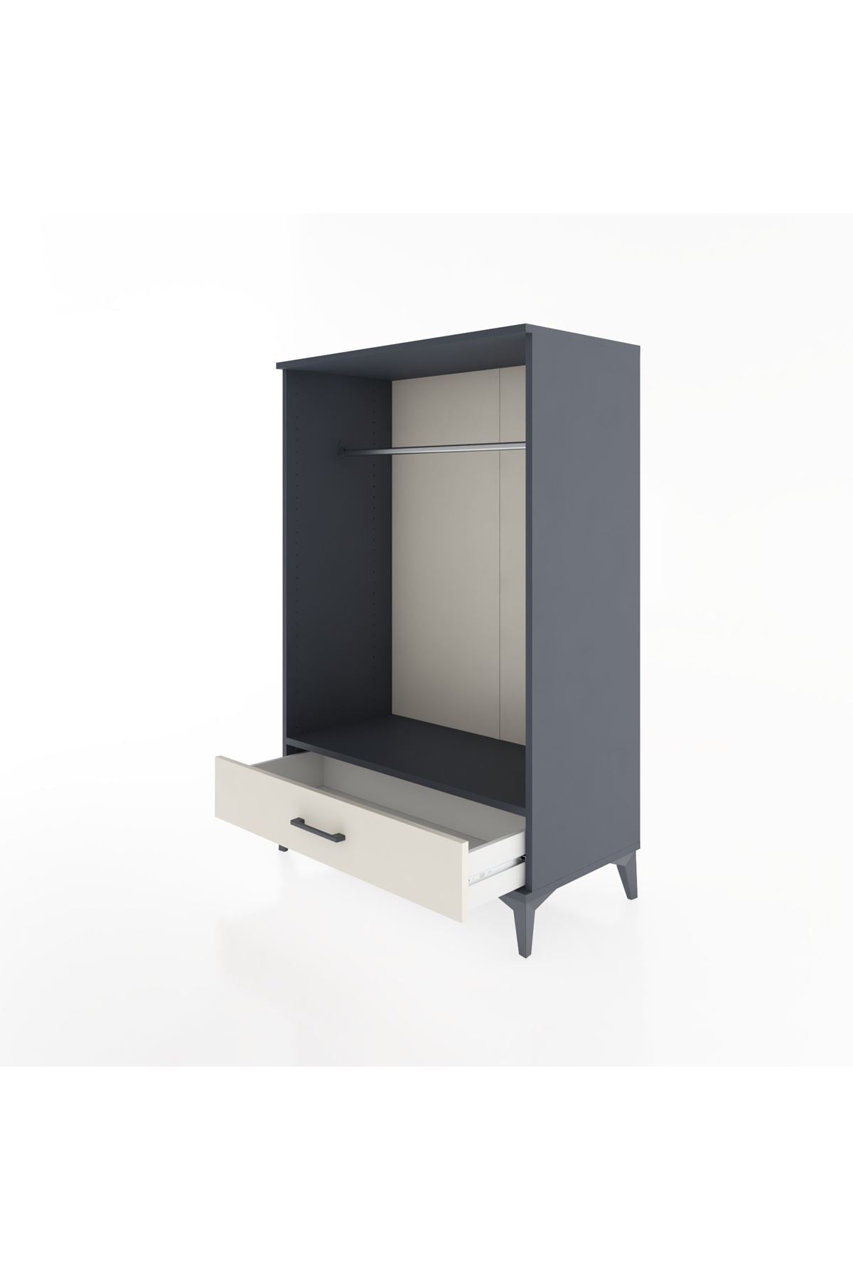 Hyperion Dolap Tek Raflı Tek Çekmeceli Tek Askılı 88x44x134 - S51M142V4B