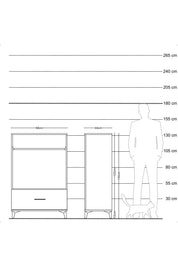 Hyperion Dolap Tek Raflı Tek Çekmeceli Tek Askılı 88x44x134 - S51M139V9B