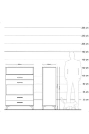 Hyperion Dolap 2 Raflı 4 Çekmeceli 88x44x134 - S51M130V5B