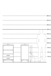 Hyperion Komodin 2 Raflı 2 Çekmeceli 60x44x96 - S47M004V6B
