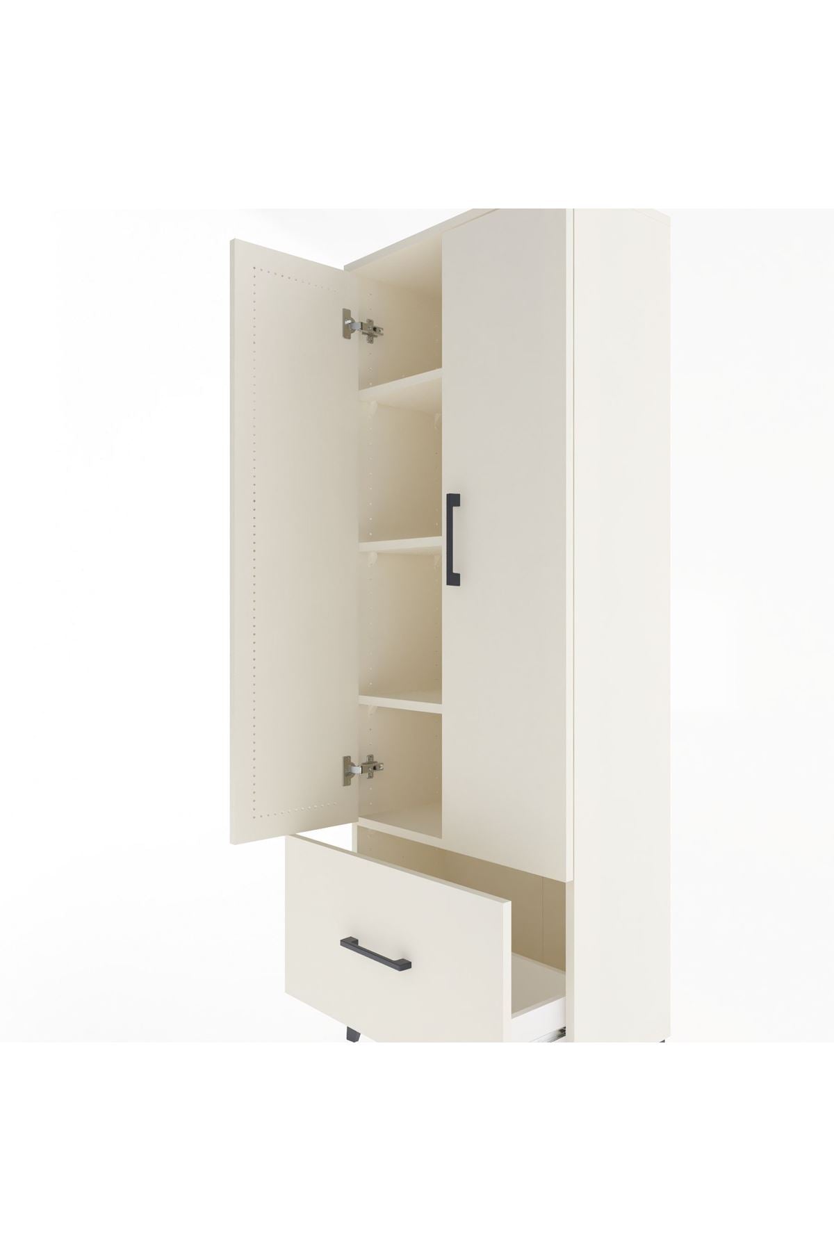 Arges Dolap 4 Raflı Tek Çekmeceli 2 Kapaklı 60x30x163 - S20M001V1A