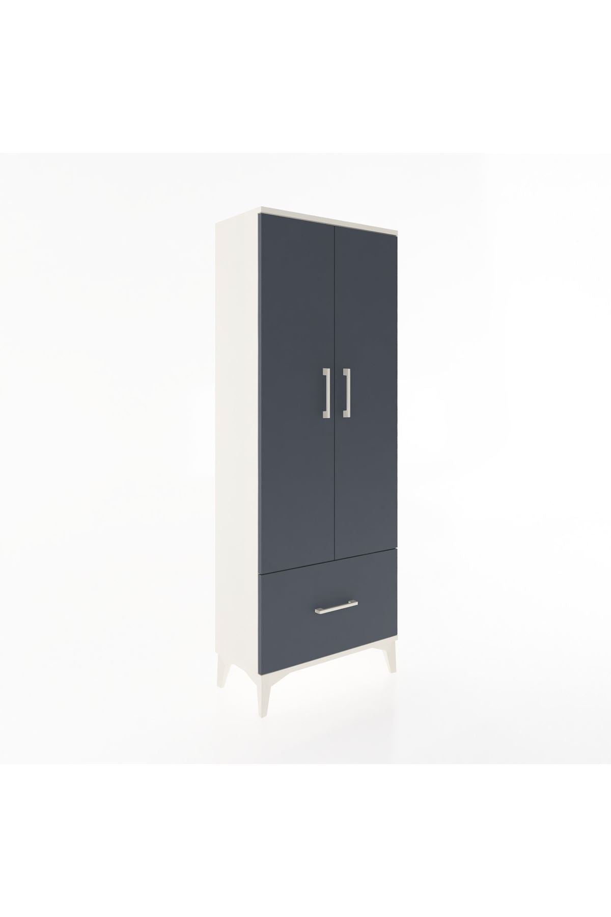 Arges Dolap 4 Raflı Tek Çekmeceli 2 Kapaklı 60x30x163 - S20M001V2A