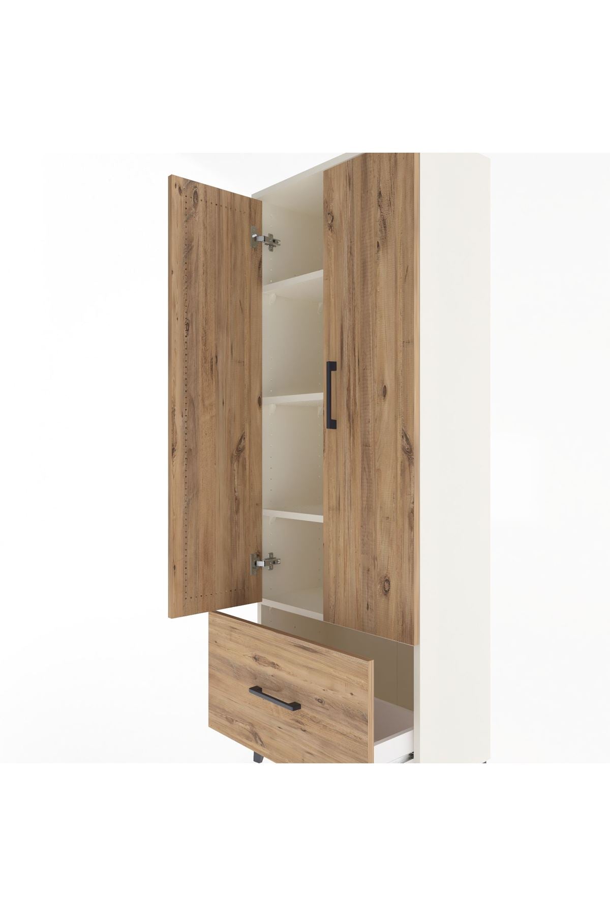 Arges Dolap 4 Raflı Tek Çekmeceli 2 Kapaklı 60x30x163 - S20M001V3A