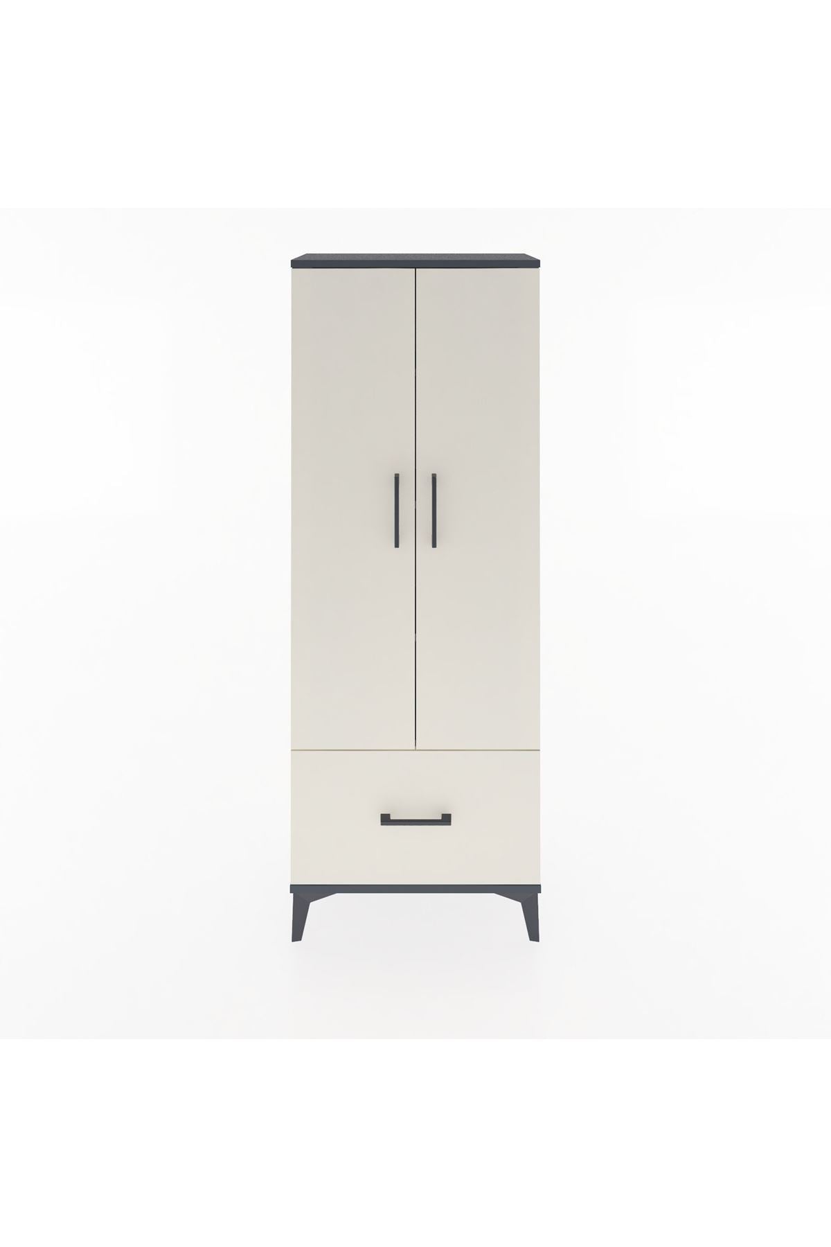 Arges Dolap 4 Raflı Tek Çekmeceli 2 Kapaklı 60x30x163 - S20M001V4A