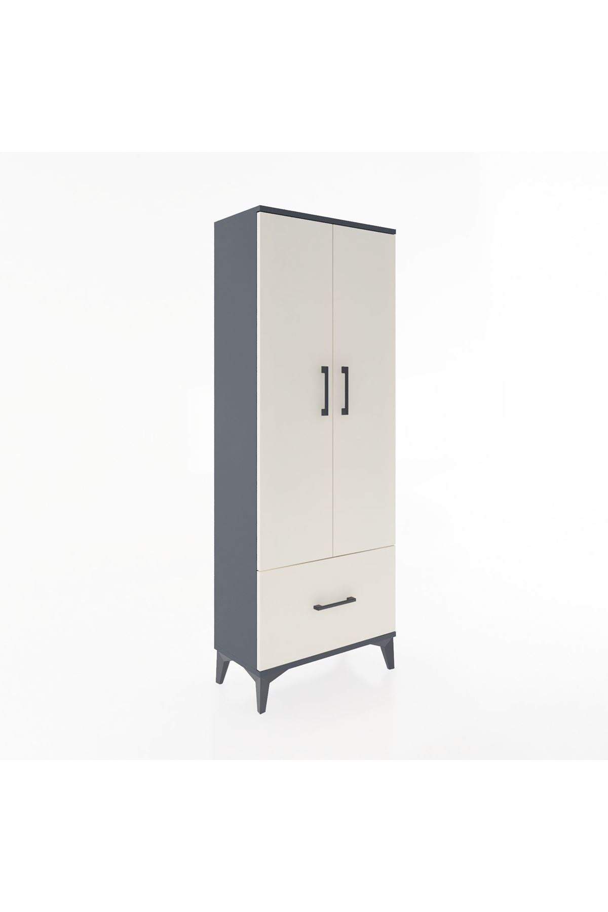 Arges Dolap 4 Raflı Tek Çekmeceli 2 Kapaklı 60x30x163 - S20M001V4A