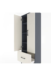 Arges Dolap 4 Raflı Tek Çekmeceli 2 Kapaklı 60x30x163 - S20M001V4A