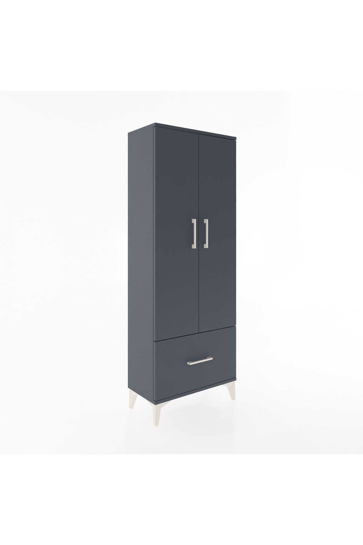 Arges Dolap 4 Raflı Tek Çekmeceli 2 Kapaklı 60x30x163 - S20M001V5A