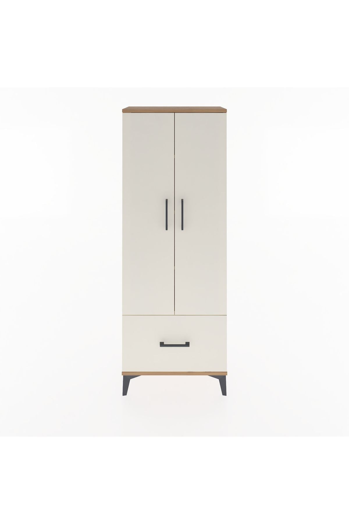 Arges Dolap 4 Raflı Tek Çekmeceli 2 Kapaklı 60x30x163 - S20M001V7A