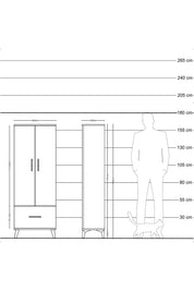 Arges Dolap 4 Raflı Tek Çekmeceli 2 Kapaklı 60x30x163 - S20M001V5A