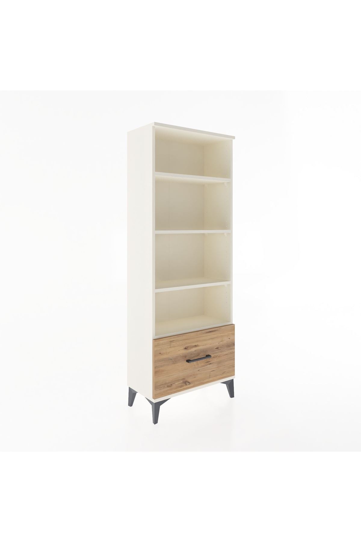 Arges Dolap 4 Raflı Tek Çekmeceli 60x30x163 - S20M002V3A