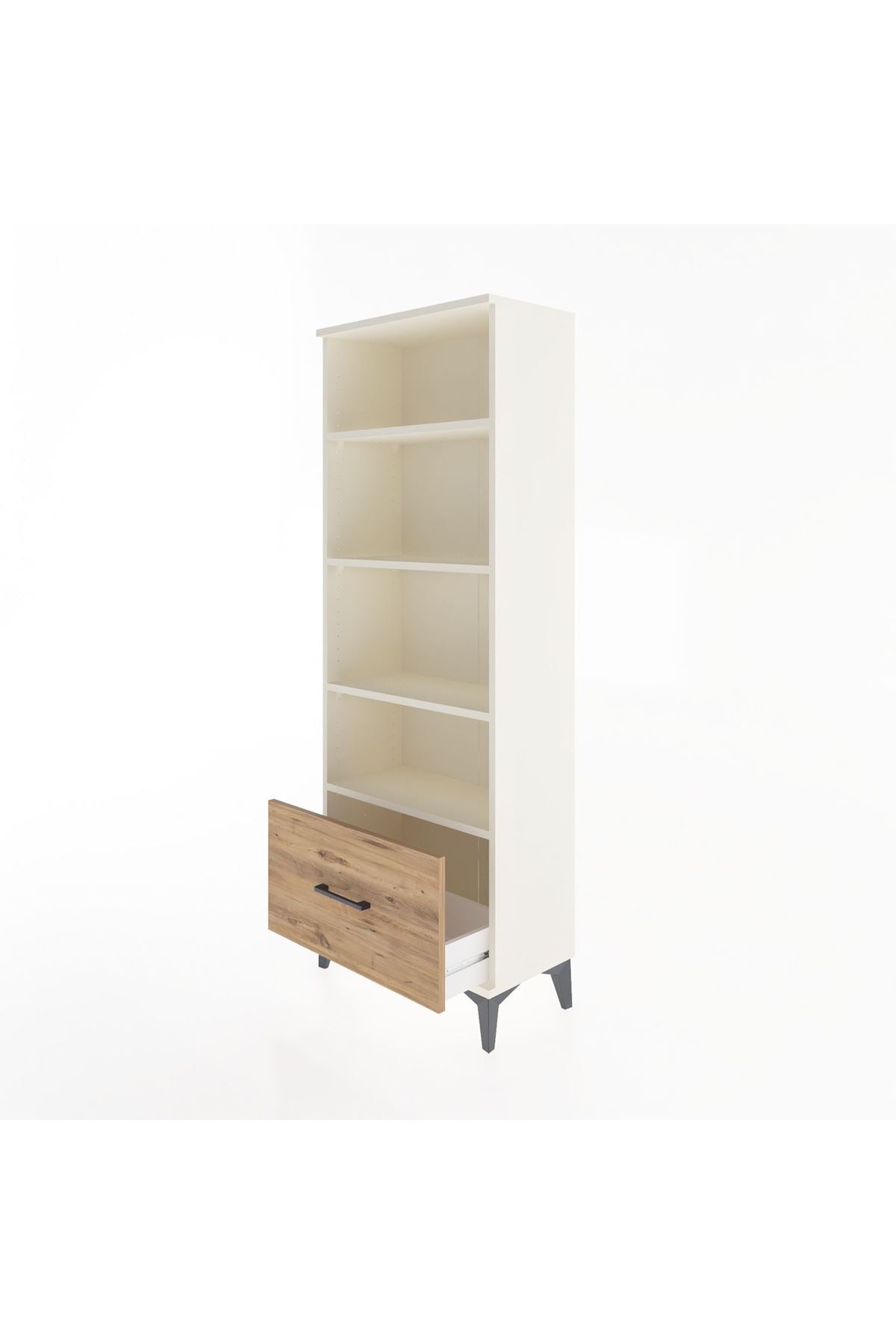Arges Dolap 4 Raflı Tek Çekmeceli 60x30x163 - S20M002V3A