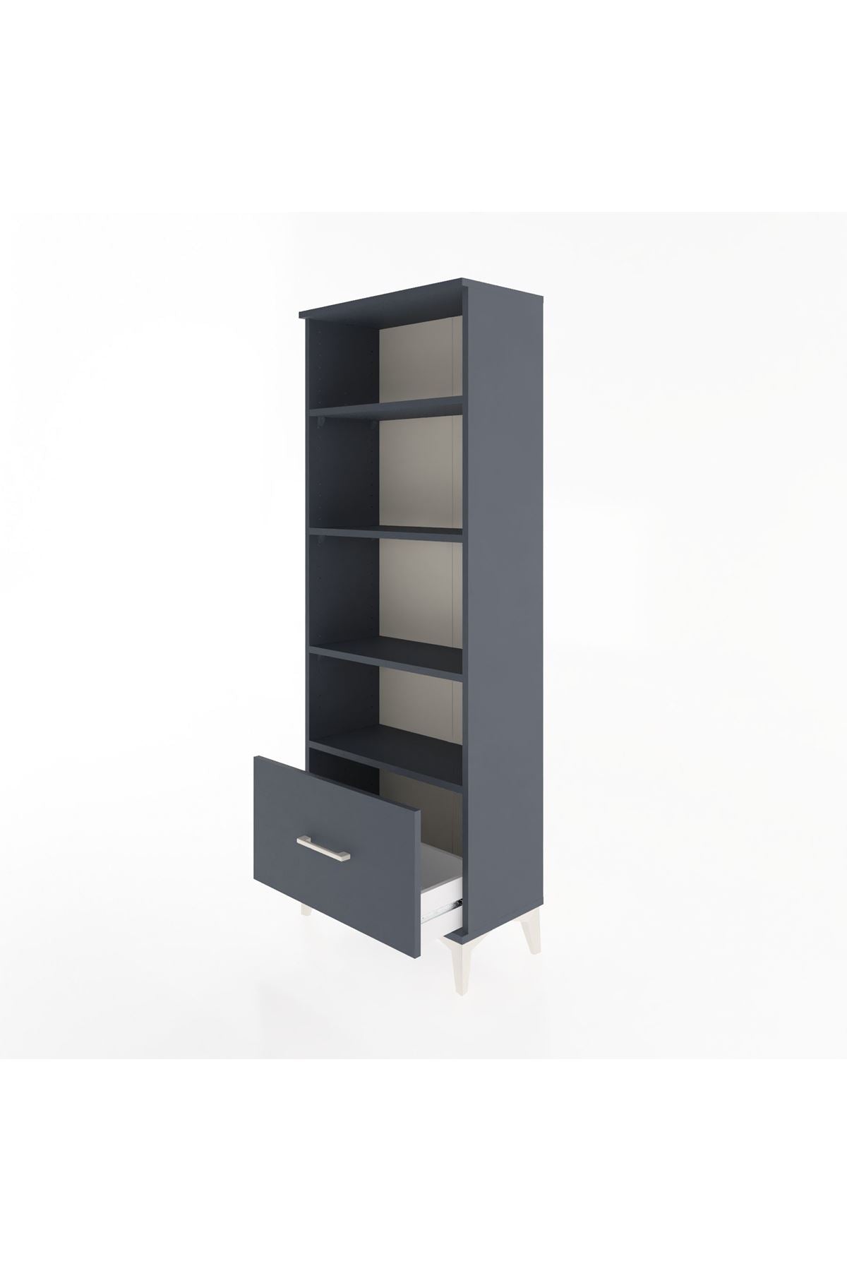 Arges Dolap 4 Raflı Tek Çekmeceli 60x30x163 - S20M002V5A