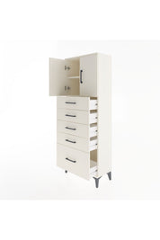 Arges Dolap 2 Raflı 5 Çekmeceli 2 Kapaklı 60x30x163 - S20M003V1A
