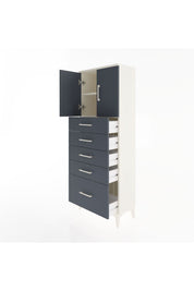 Arges Dolap 2 Raflı 5 Çekmeceli 2 Kapaklı 60x30x163 - S20M003V2A