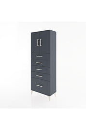 Arges Dolap 2 Raflı 5 Çekmeceli 2 Kapaklı 60x30x163 - S20M003V5A