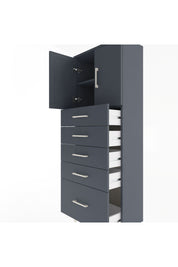 Arges Dolap 2 Raflı 5 Çekmeceli 2 Kapaklı 60x30x163 - S20M003V5A