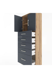Arges Dolap 2 Raflı 5 Çekmeceli 2 Kapaklı 60x30x163 - S20M003V8A