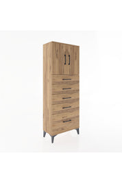 Arges Dolap 2 Raflı 5 Çekmeceli 2 Kapaklı 60x30x163 - S20M003V9A