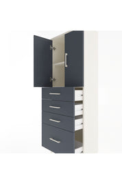Arges Dolap 2 Raflı 4 Çekmeceli 2 Kapaklı 60x30x163 - S20M005V2A