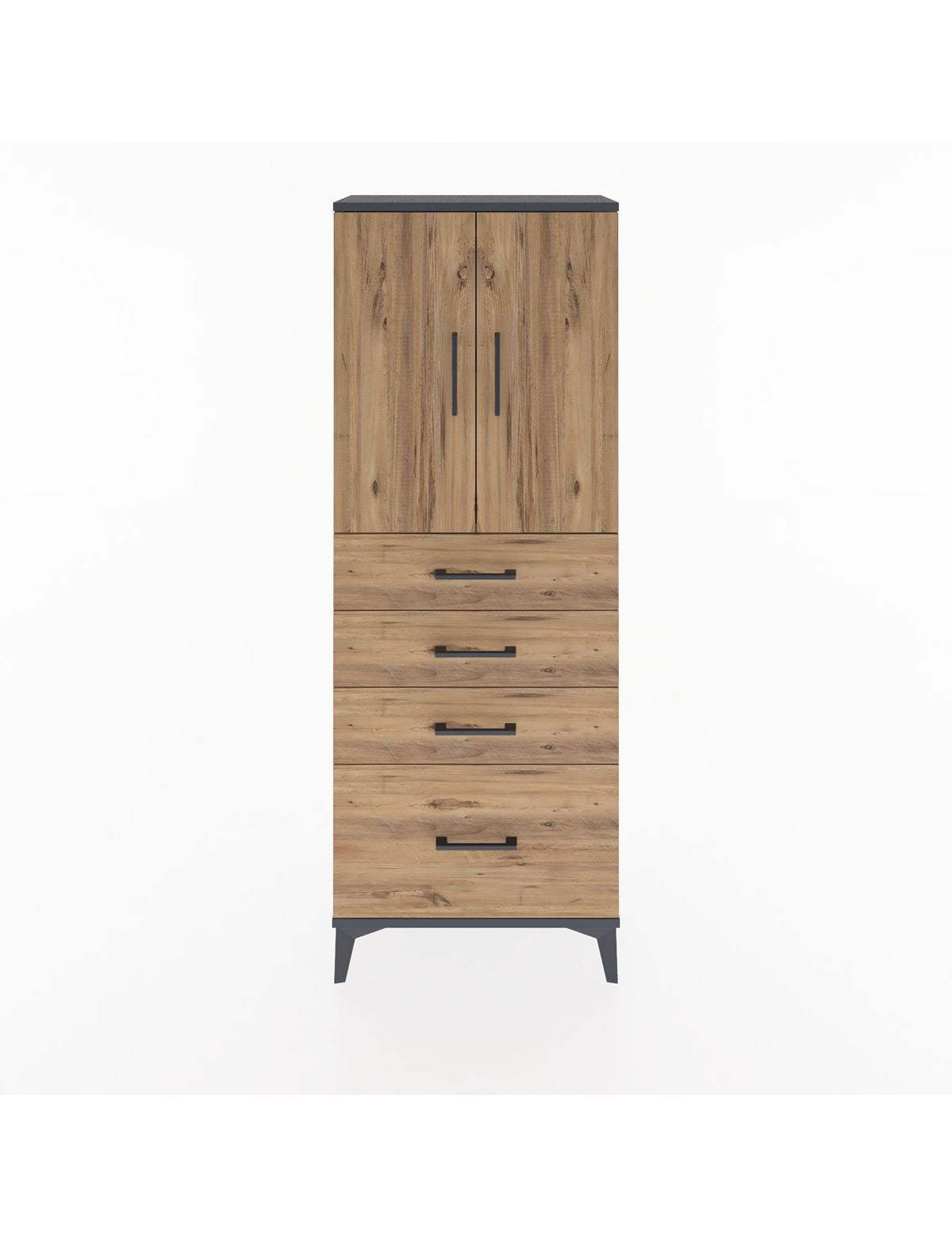 Arges Dolap 2 Raflı 4 Çekmeceli 2 Kapaklı 60x30x163 - S20M005V6A