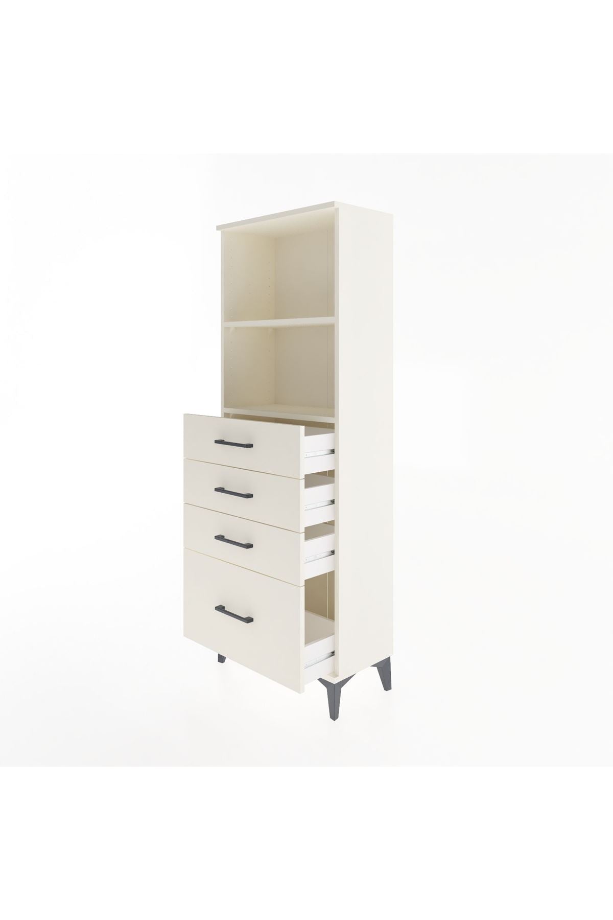 Arges Dolap 2 Raflı 4 Çekmeceli 60x30x163 - S20M006V1A