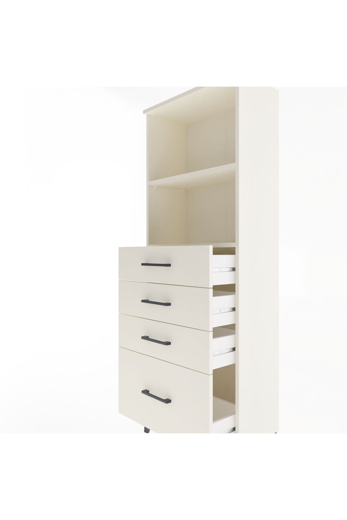 Arges Dolap 2 Raflı 4 Çekmeceli 60x30x163 - S20M006V1A