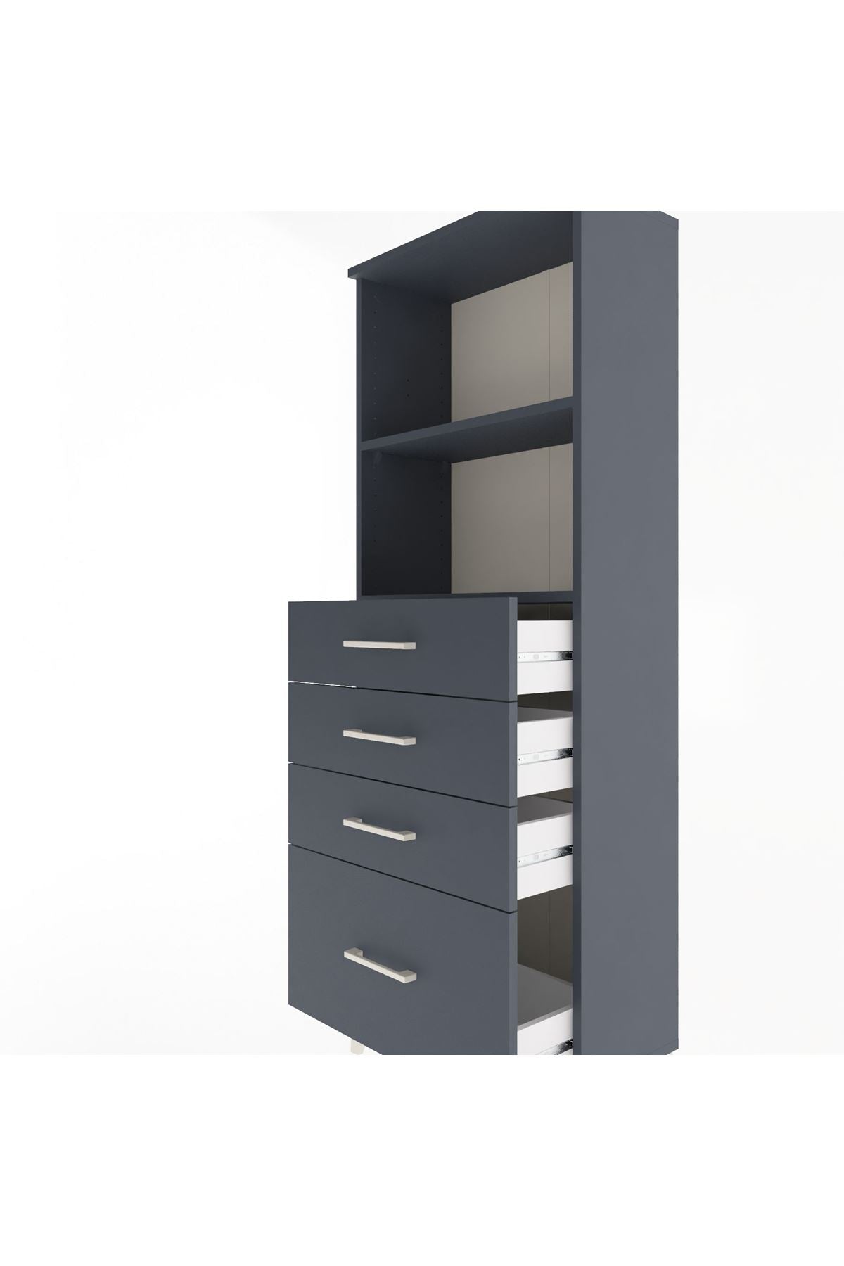 Arges Dolap 2 Raflı 4 Çekmeceli 60x30x163 - S20M006V5A