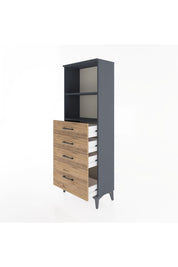 Arges Dolap 2 Raflı 4 Çekmeceli 60x30x163 - S20M006V6A