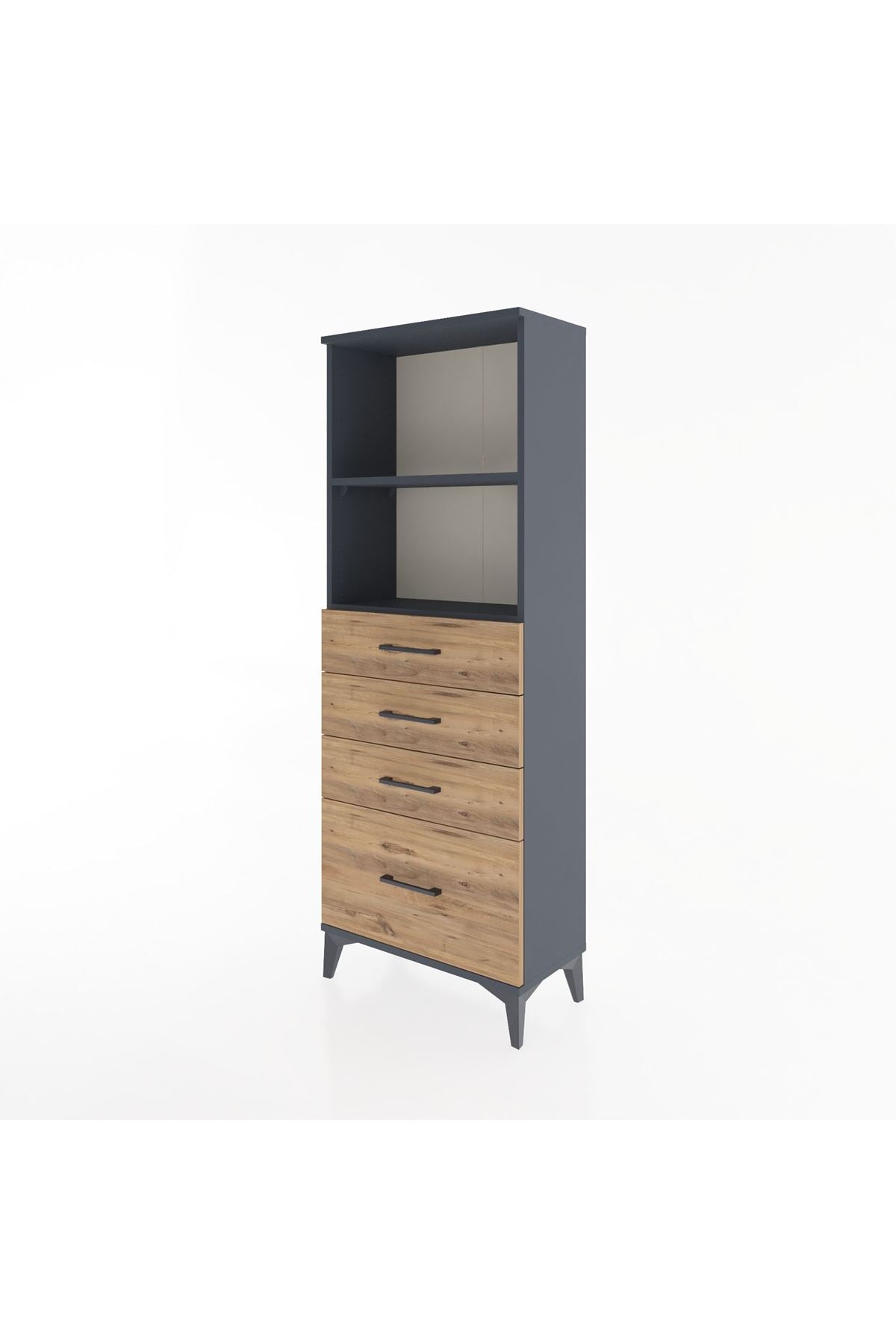 Arges Dolap 2 Raflı 4 Çekmeceli 60x30x163 - S20M006V6A