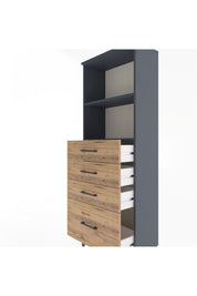 Arges Dolap 2 Raflı 4 Çekmeceli 60x30x163 - S20M006V6A