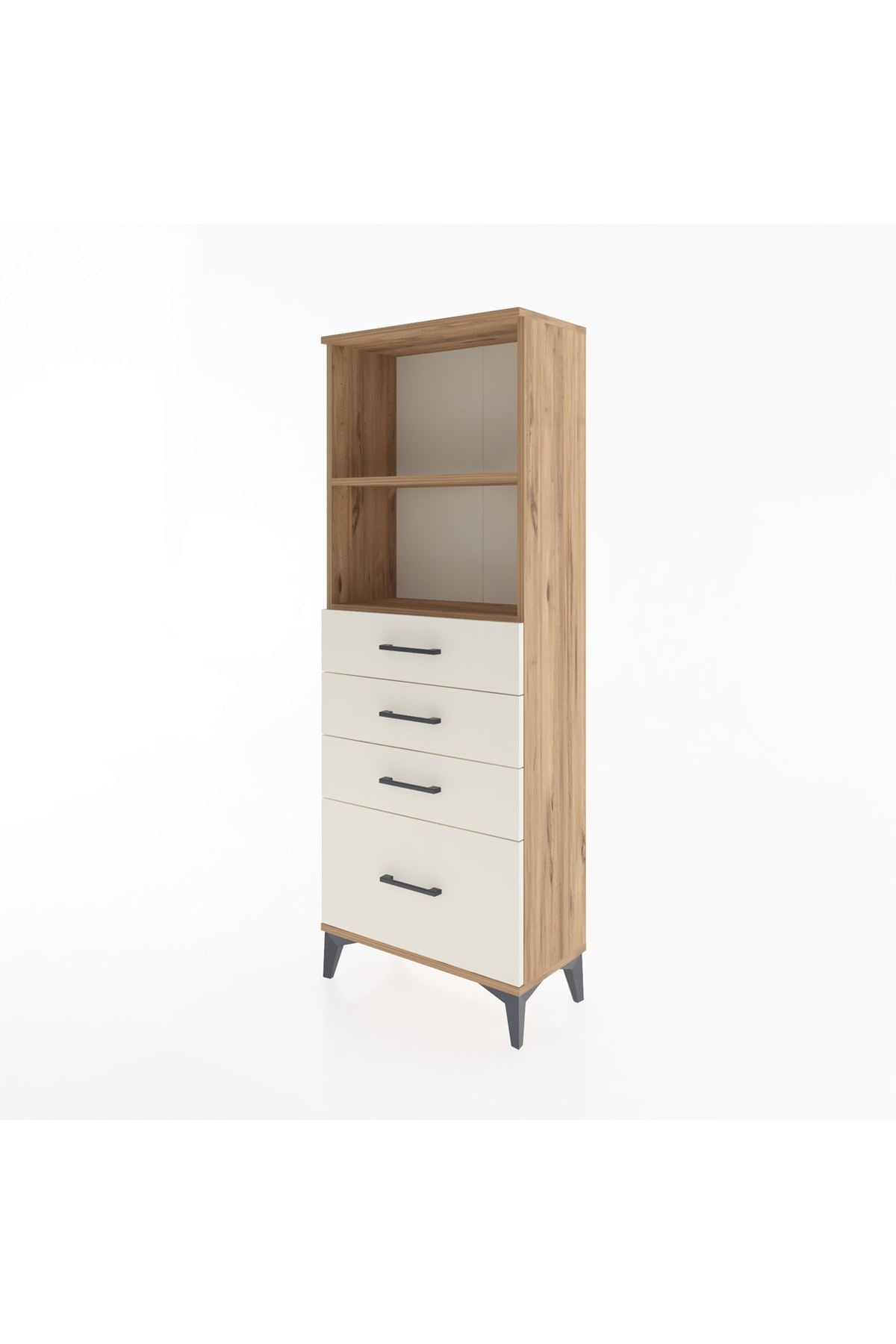 Arges Dolap 2 Raflı 4 Çekmeceli 60x30x163 - S20M006V7A