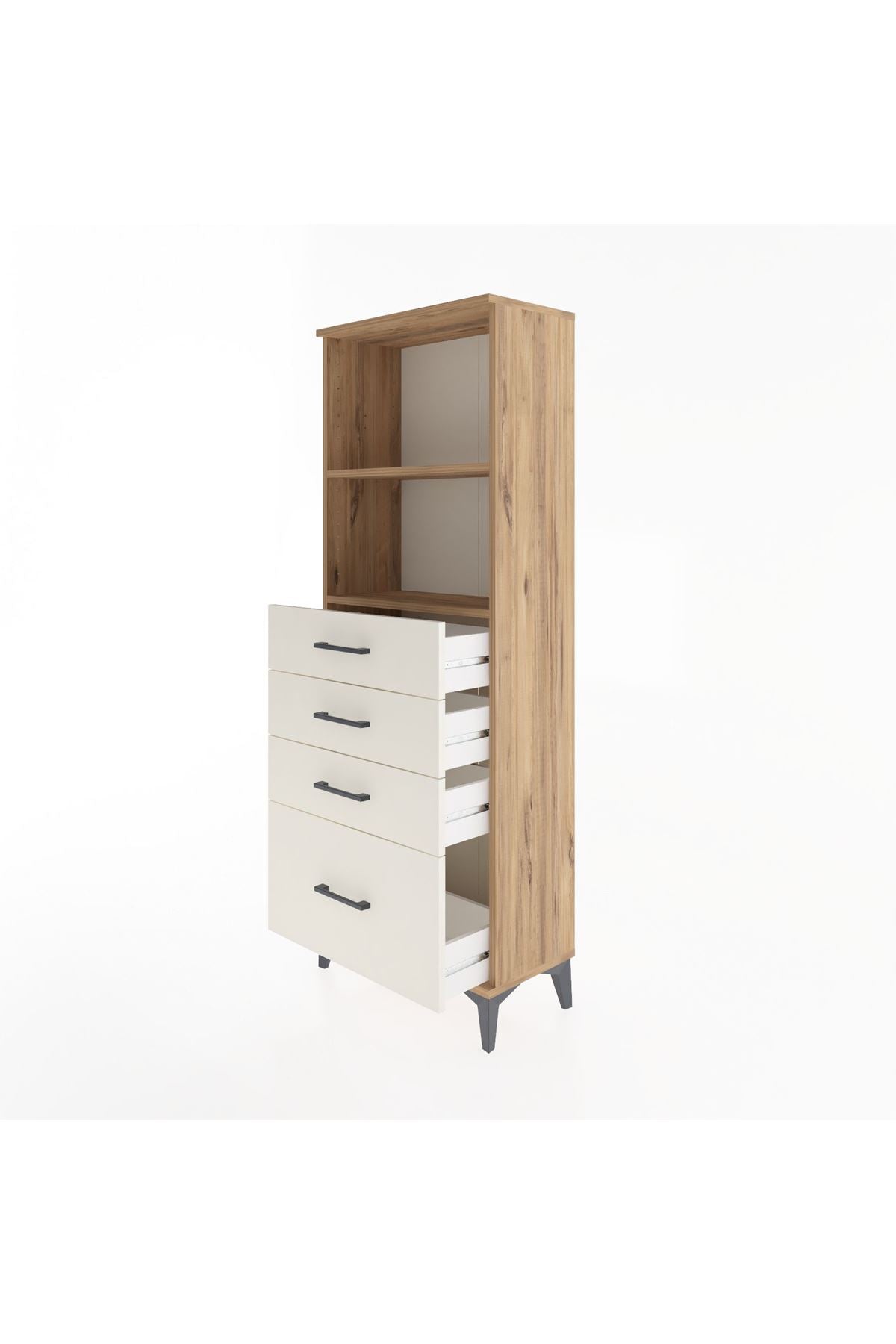 Arges Dolap 2 Raflı 4 Çekmeceli 60x30x163 - S20M006V7A