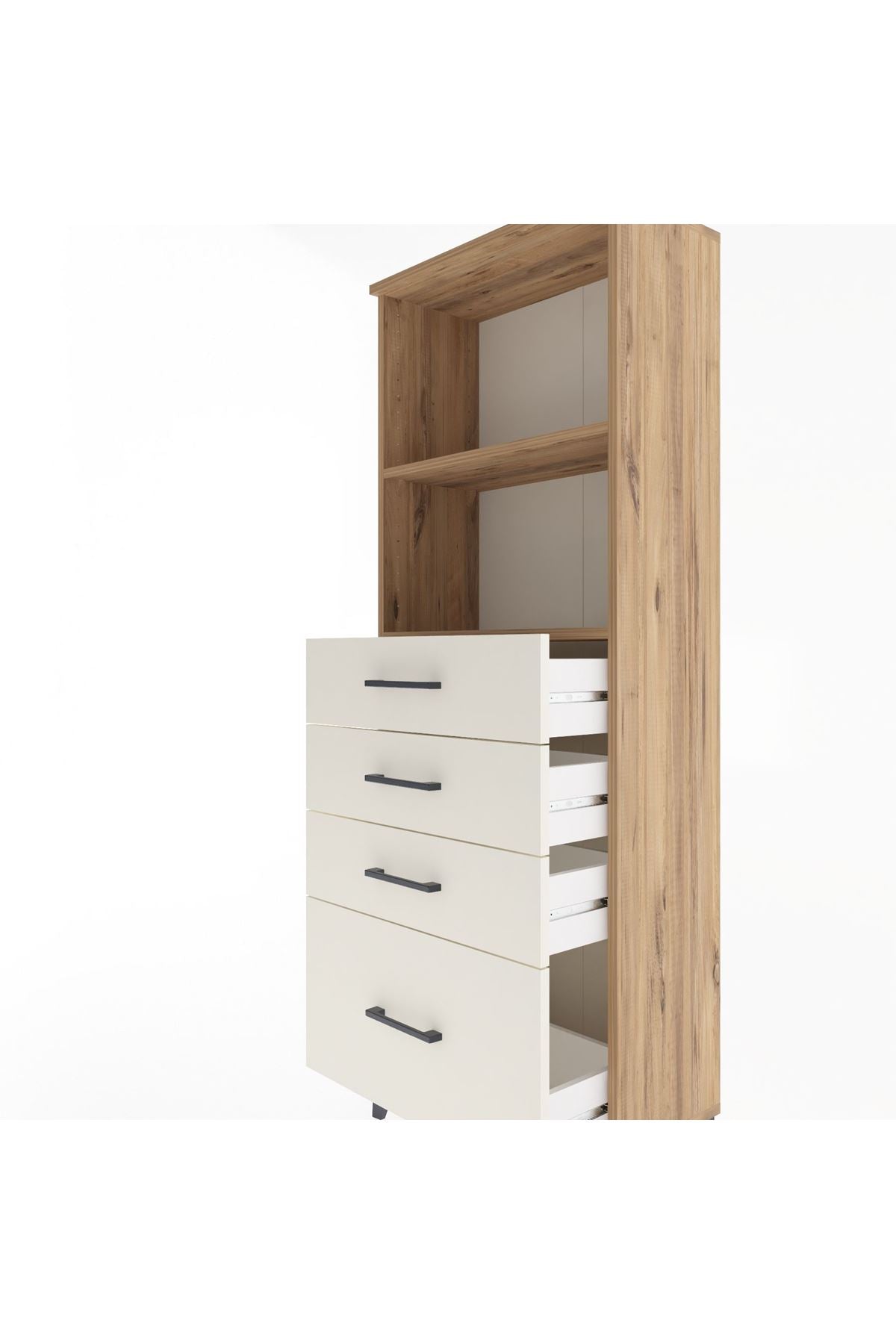 Arges Dolap 2 Raflı 4 Çekmeceli 60x30x163 - S20M006V7A