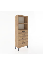 Arges Dolap 2 Raflı 4 Çekmeceli 60x30x163 - S20M006V9A