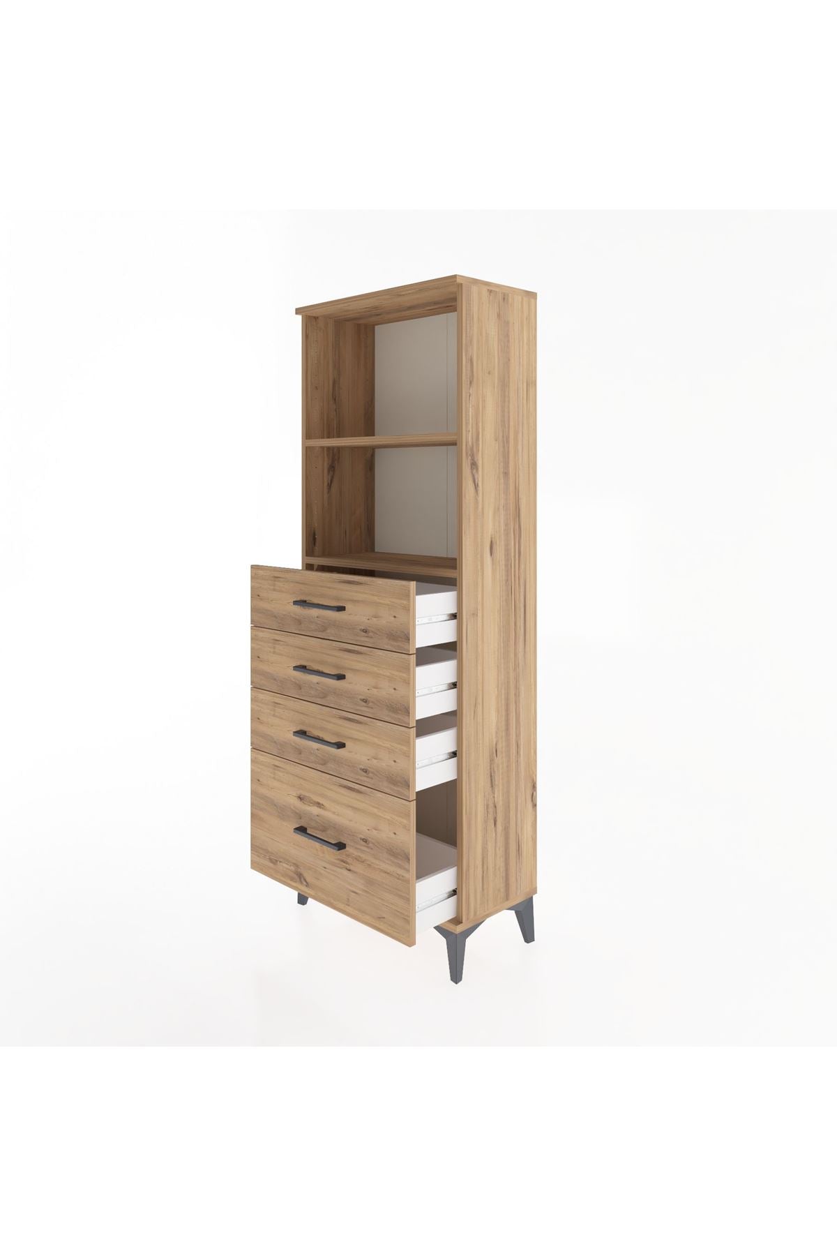 Arges Dolap 2 Raflı 4 Çekmeceli 60x30x163 - S20M006V9A