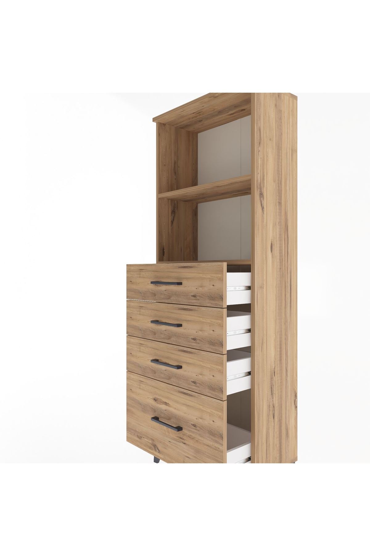 Arges Dolap 2 Raflı 4 Çekmeceli 60x30x163 - S20M006V9A