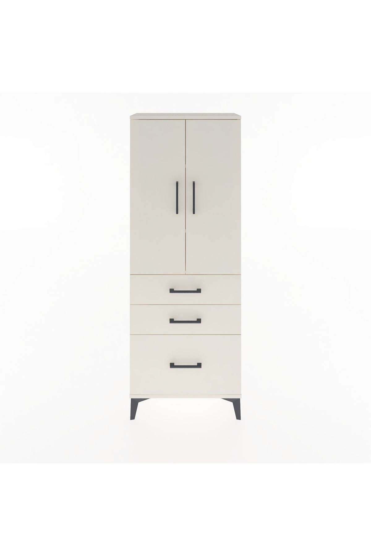 Arges Dolap 3 Raflı 3 Çekmeceli 2 Kapaklı 60x30x163 - S20M007V1A