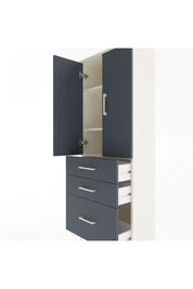 Arges Dolap 3 Raflı 3 Çekmeceli 2 Kapaklı 60x30x163 - S20M007V2A