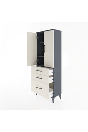 Arges Dolap 3 Raflı 3 Çekmeceli 2 Kapaklı 60x30x163 - S20M007V4A