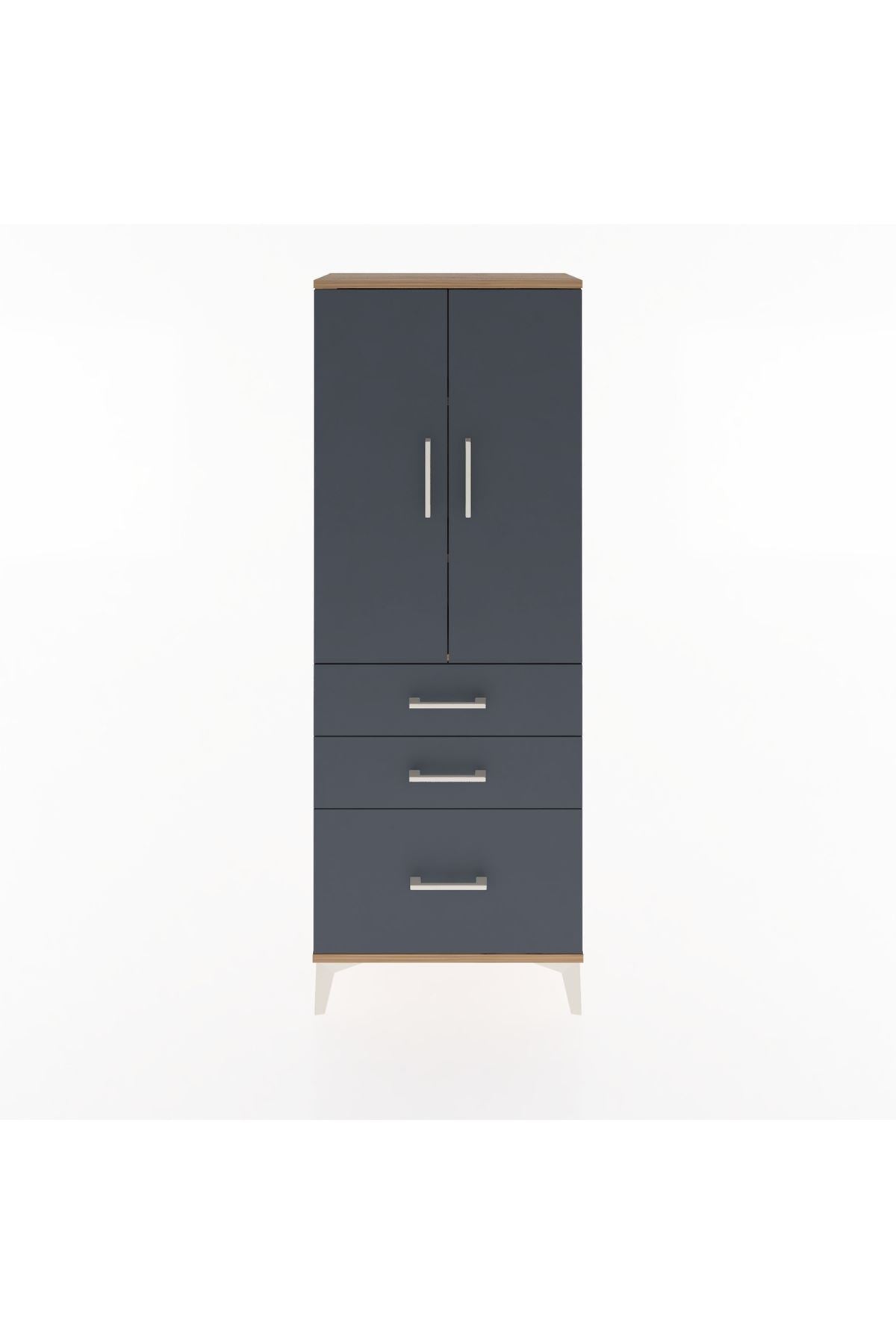 Arges Dolap 3 Raflı 3 Çekmeceli 2 Kapaklı 60x30x163 - S20M007V8A