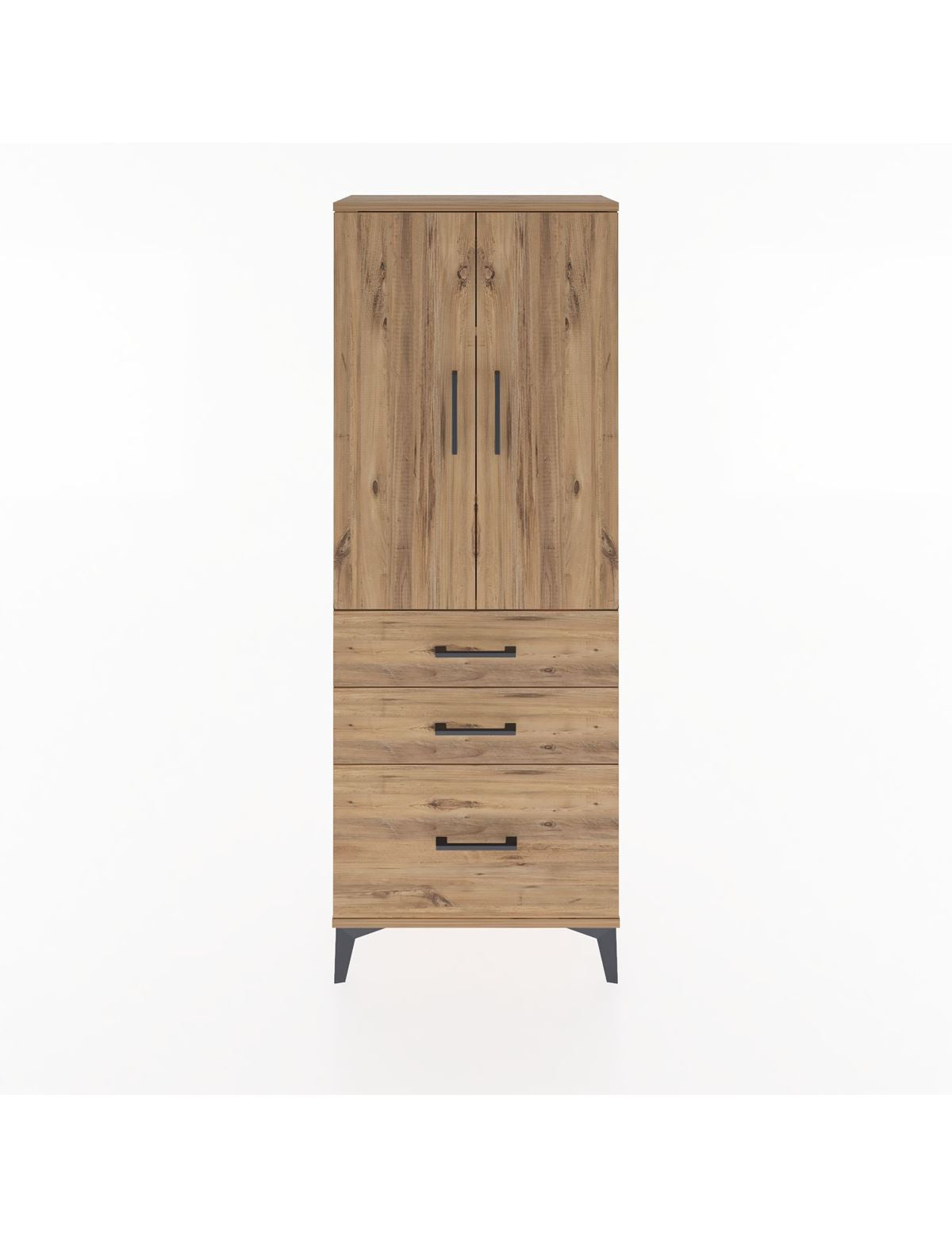 Arges Dolap 3 Raflı 3 Çekmeceli 2 Kapaklı 60x30x163 - S20M007V9A